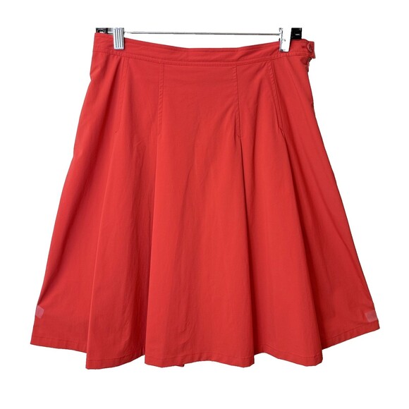 Ensemble Women's Red Pleated Below Knee Skirt Size 44/8 Made in Italy - Picture 1 of 10